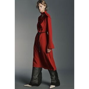 COS Size 6 Scarf-Detail Draped Midi Dress